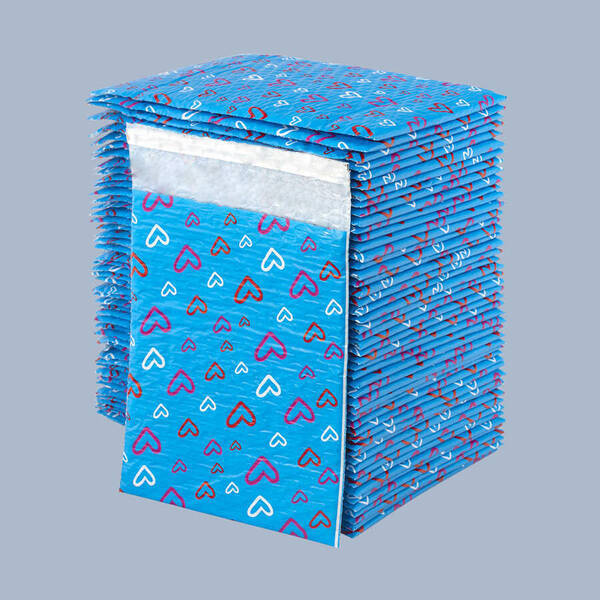 Mavi Desenli Balonlu Naylon Torba Bantlı Kapaklı 18×25 cm 50’li Paket - 1