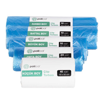 Rulo Çöp Poşeti 40cm X 50cm Küçük Boy (40 Adet/Pk) - Polibal